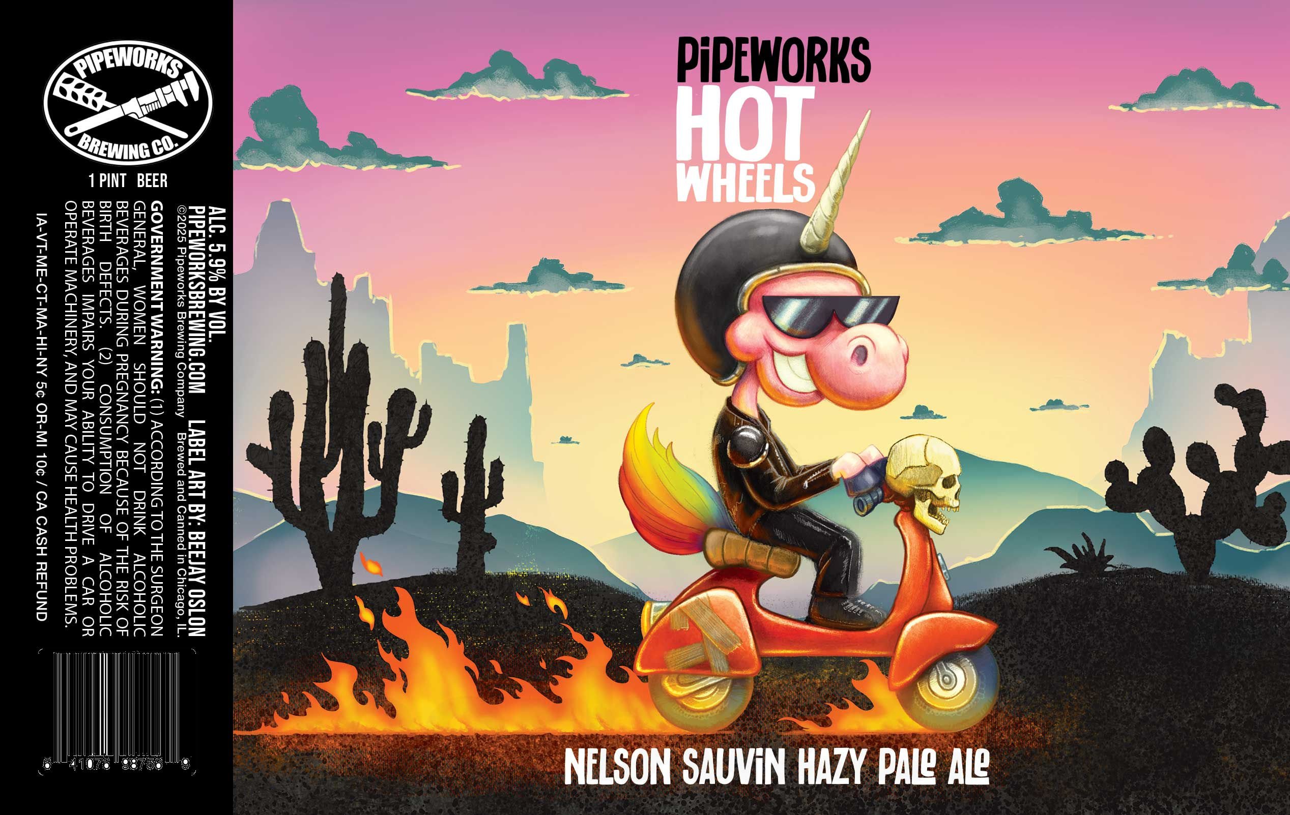 2025 Pipeworks Hot Wheels 16-oz Cans