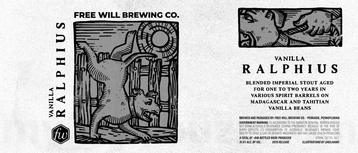 2025 Free Will Brewing Vanilla Ralphius 12.7-oz Bottles