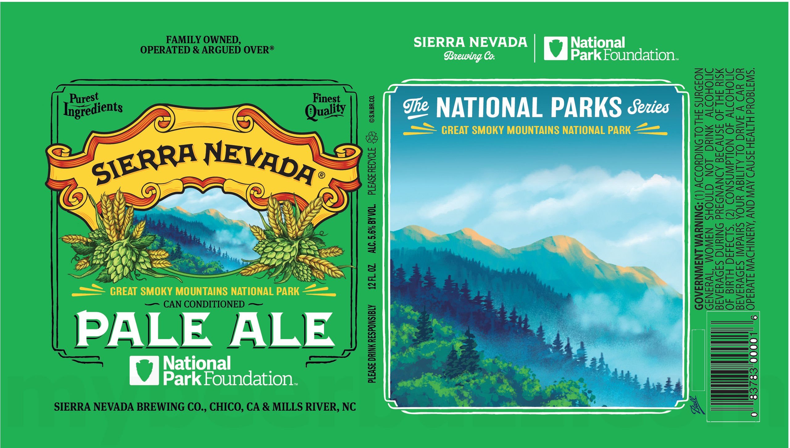 2026 Sierra Nevada Pale Ale National Park Series Great Smoky Mountains 12-oz Cans