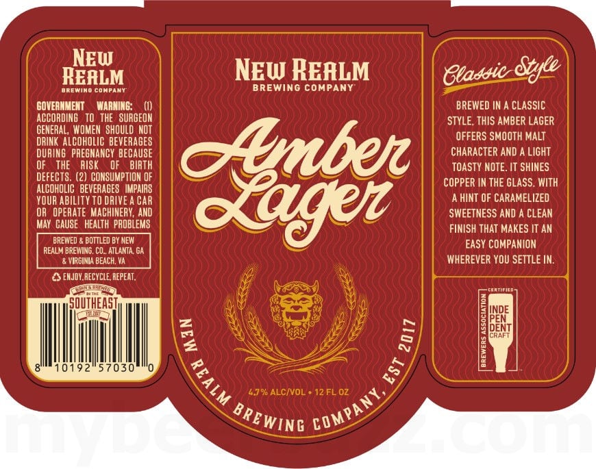 2026 New Realm Brewing Amber Lager 12-oz Cans