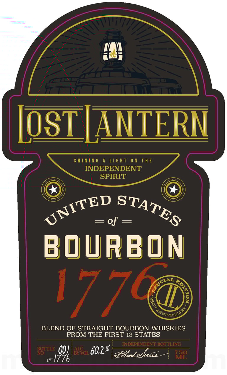 2026 Lost Lantern Whiskey United States Of Bourbon 1776 750ml Bottle
