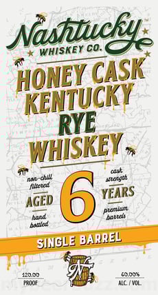 2026 Nashville Barrel Company Nashtucky Whiskey Honey Cask Kentucky 6 Year Rye Whiskey SingleBarrel