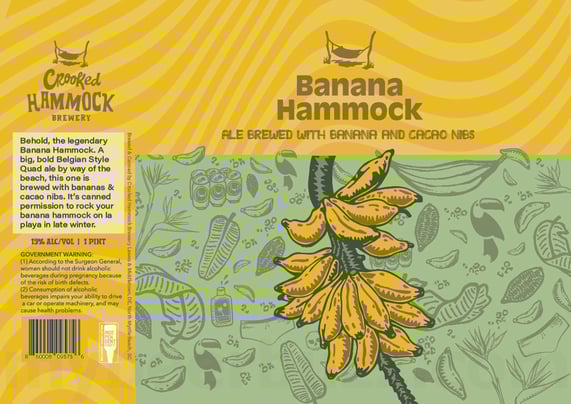 2026 Crooked Hammock Brewery Banana Hammock 16-oz Cans