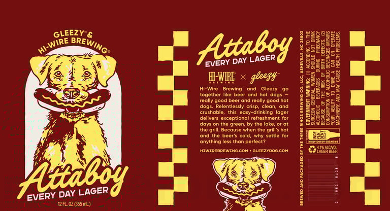2026 Hi-Wire Brewing Attaboy Lager 12-oz Cans