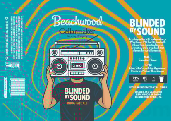 2026 Beachwood Brewing Blinded By Sound 16-oz Cans