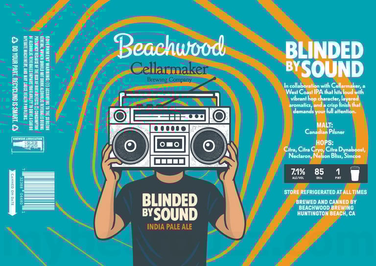 2026 Beachwood Brewing Blinded By Sound 16-oz Cans