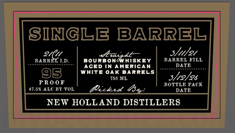 2026 New Holland Dragon’s Milk Origin Single Barrel 95 Bourbon Whiskey 750ml Bottles