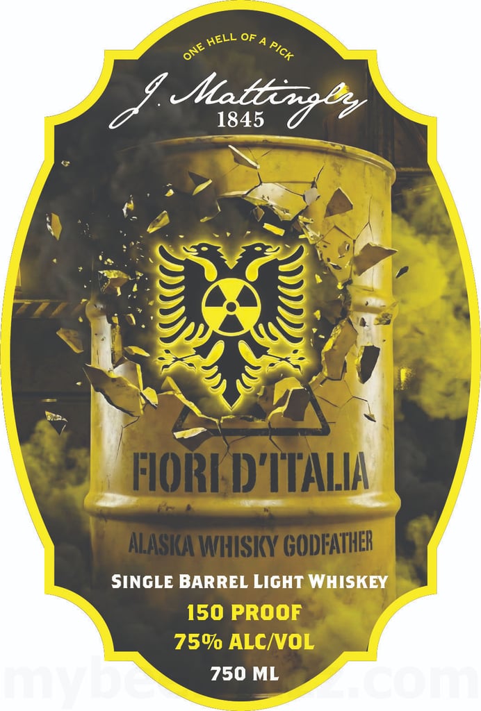 J Mattingly 1845 Fiori D’Italia Alaska Whiskey Godfather Single Barrel Light Whiskey