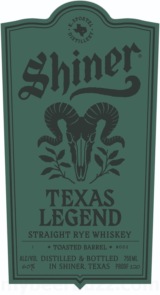 Shiner / Spoetzl Brewery Texas Legend Straight Rye Whiskey