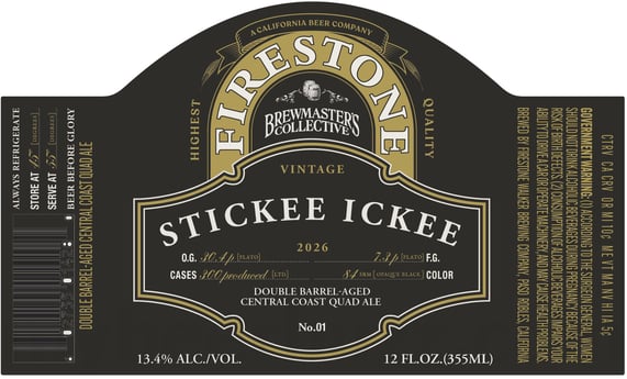 2026 Firestone Walker Stickee Ickee 12-oz Bottles