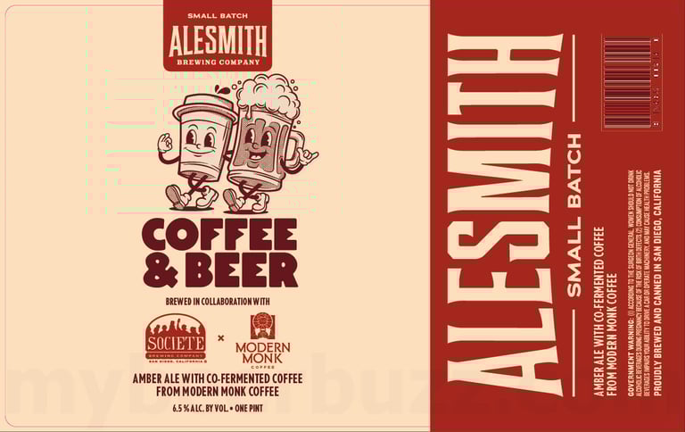 AleSMith Coffee & Beer Pizza Port Collaboration 16-oz Cans