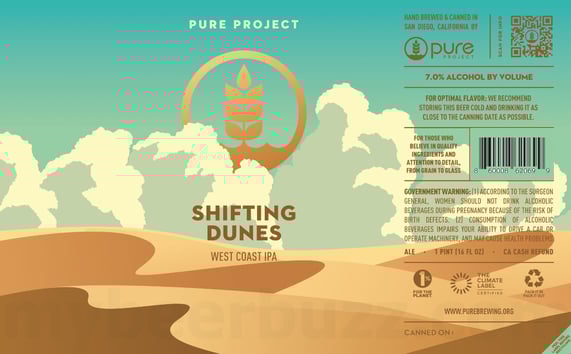 2026 Pure Project Shifting Dunes 16-oz Cans