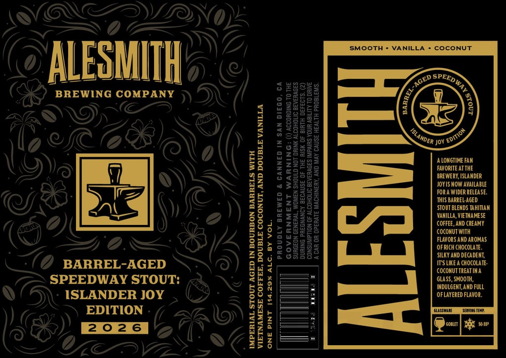 AleSmith Adding 2026 Barrel-Aged Speedway Stout Islander Joy Edition & Speedway Stout Salted Caramel