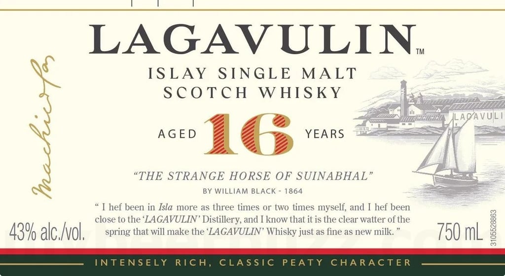Lagavulin 16 Year Islay Single Malt Scotch Whisky The Strange Horse Of Suinabhal