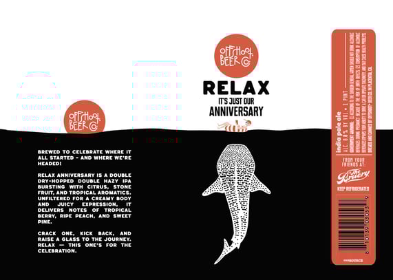 2026 Offshoot Beer Relax It's Just Our Anniversary 16-oz Cans