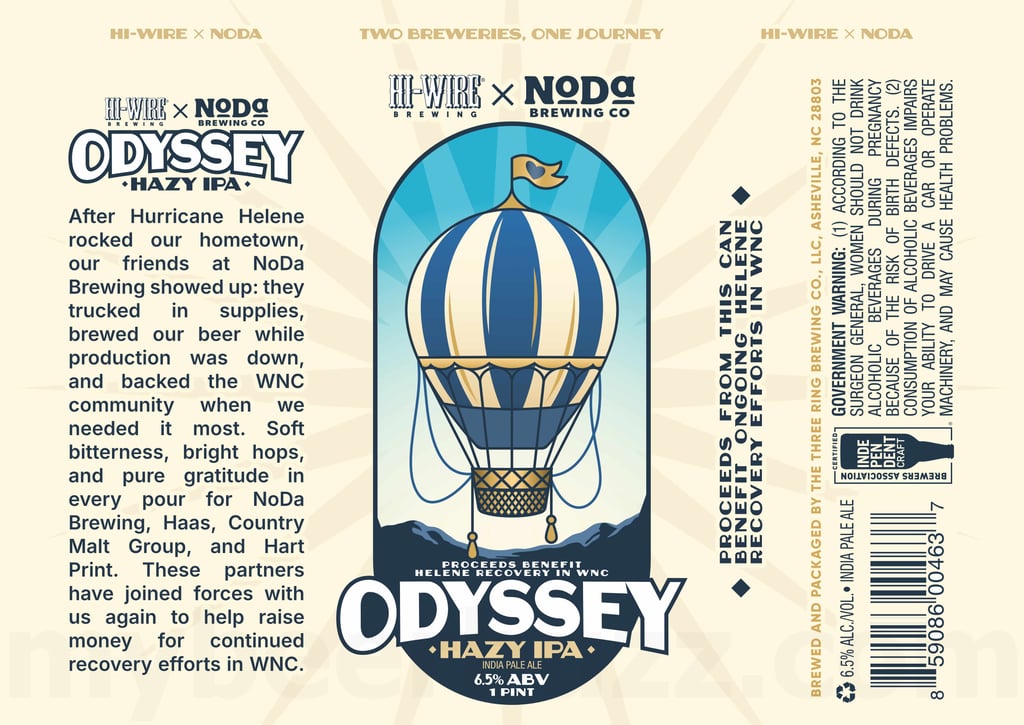 Hi-Wire & NoDa Brewing Collaborating On Odyssey For Hurricane Helene Recovery / Cerveza Rica Mexican Lager