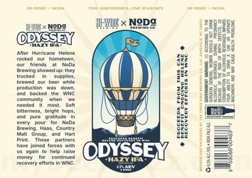 Hi-Wire & NoDa Brewing Collaborating On Odyssey For Hurricane Helene Recovery / Cerveza Rica Mexican Lager