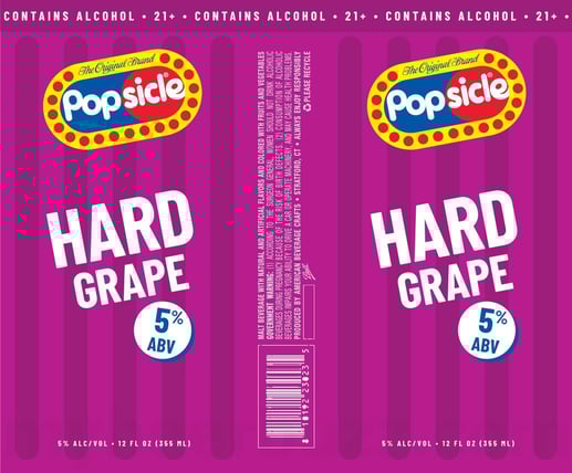 2026 Popsicle Hard grape 12-oz Cans