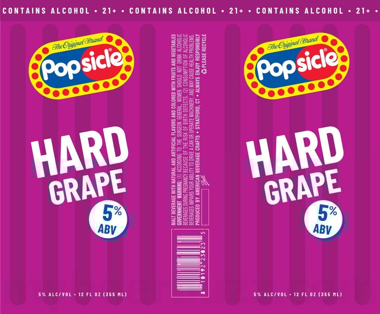 2026 Popsicle Hard grape 12-oz Cans