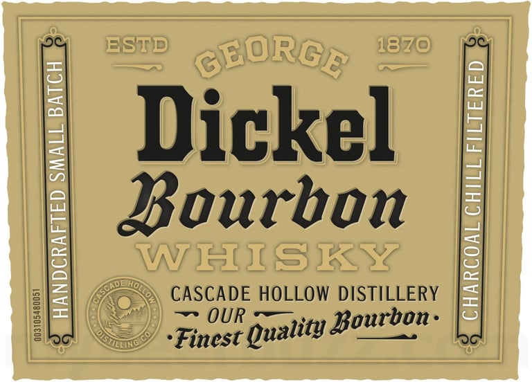 2026 George Dickel 8 Year Bourbon Whisky Charcoal Chill Filtered 750ml Bottles