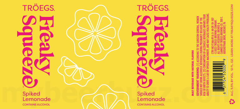 2026 Tröegs Freaky Squeeze Spiked Lemonade 12-oz Cana