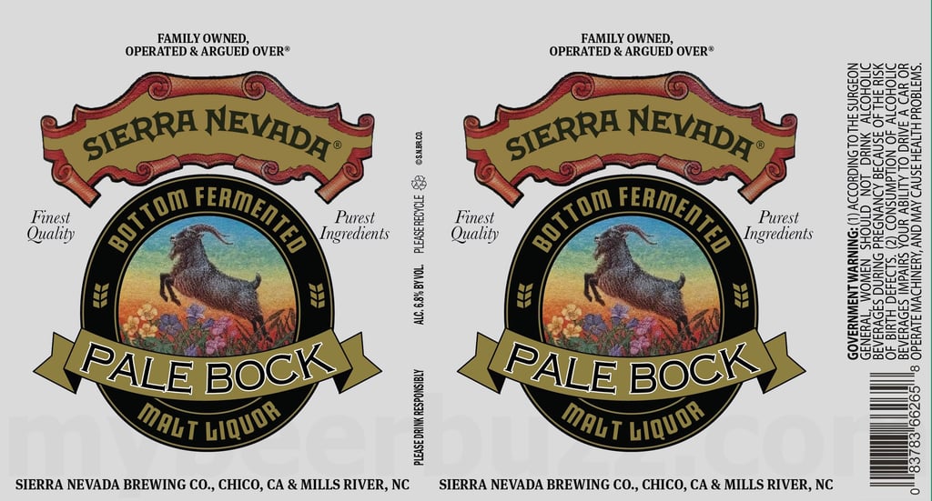 Sierra Nevada Pale Bock Bottom Fermented Malt Liquor Returning