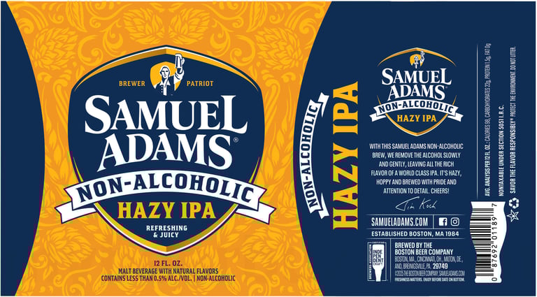 2026 Samuel Adams Non-Alcoholic Hazy IPA 12-oz Cans