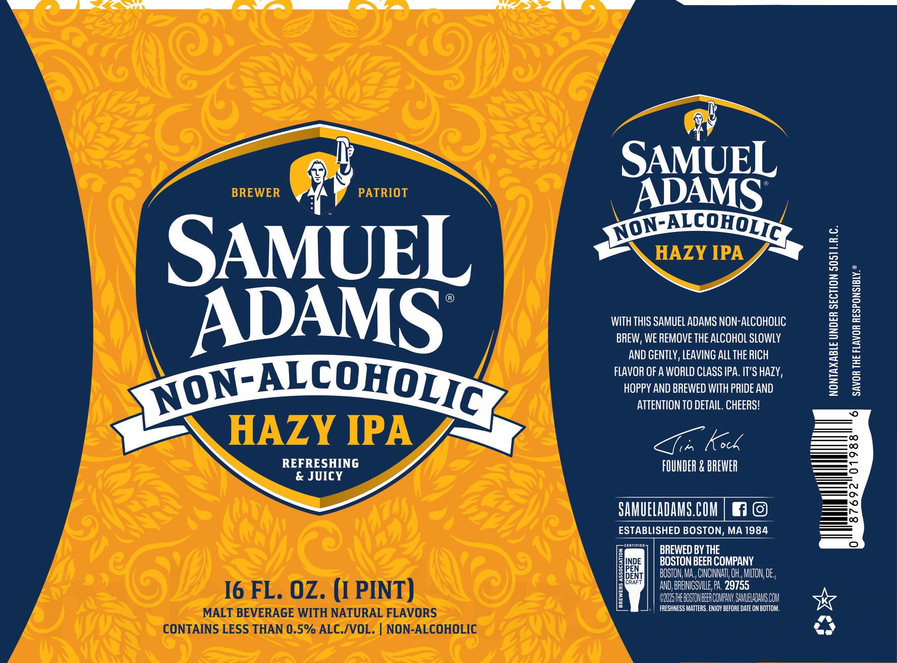 2026 Samuel Adams Non-Alcoholic Hazy IPA 16-oz Cans