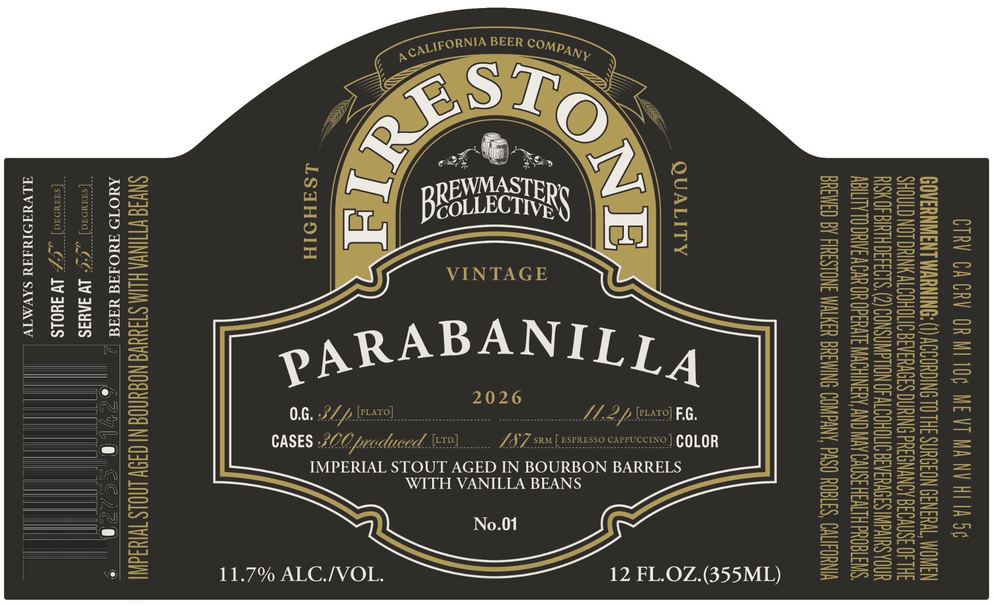 2026 Firstone Walker Parabanilla 12-oz Bottles