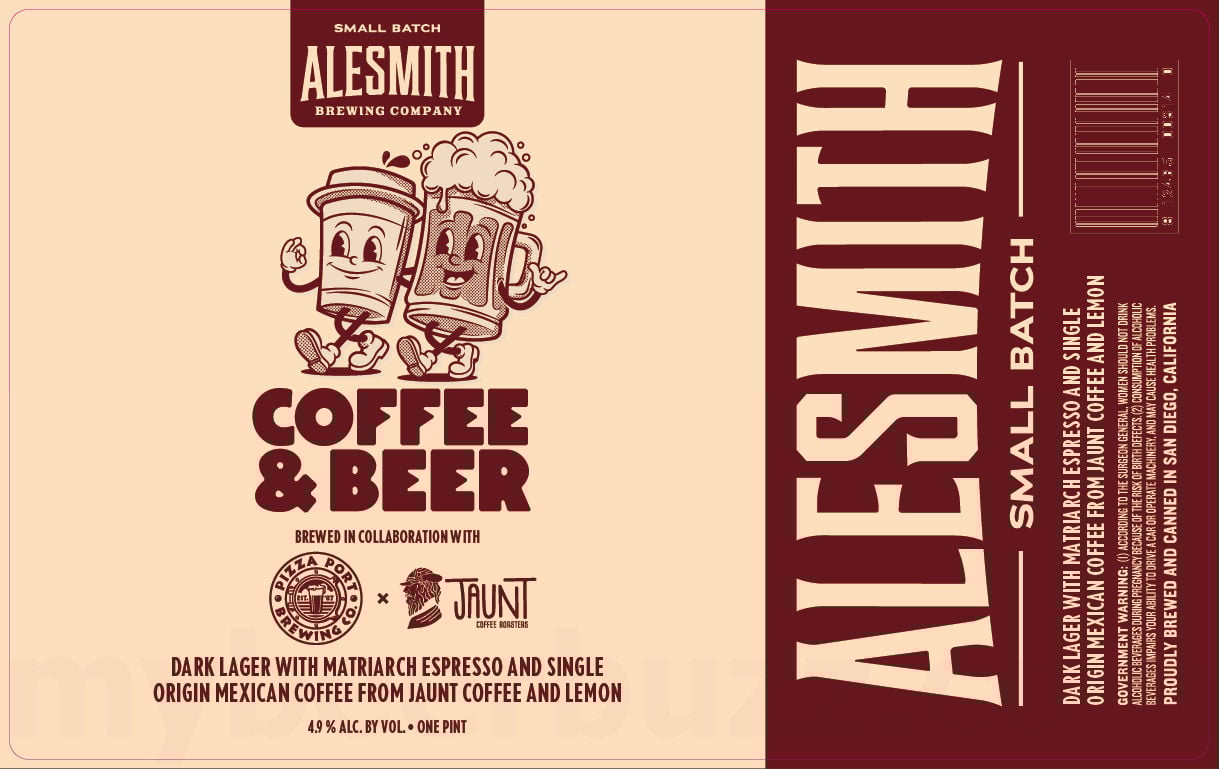 2026 AleSmith Coffee & Beer Collaboration Pizza Port 16-oz Cans