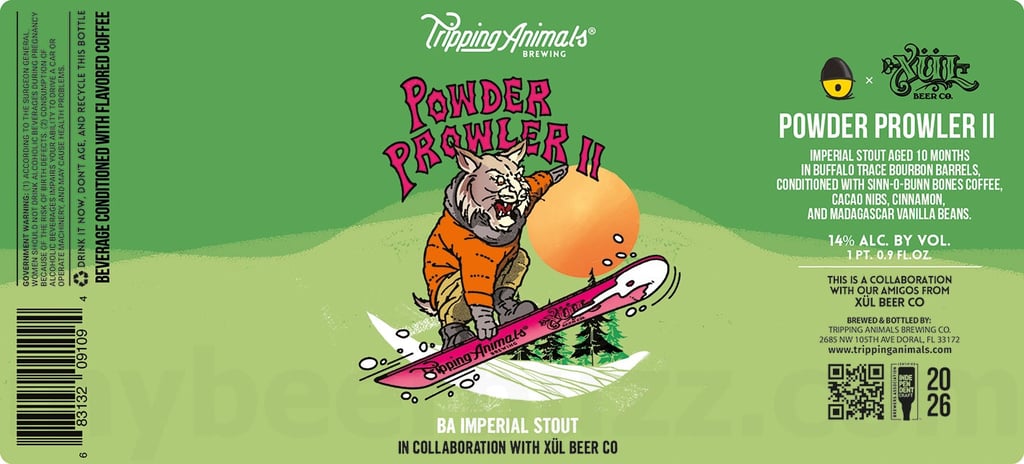 Tripping Animals Brewing Announces Powder Prowler II Imperial Stout Collaboration With Xül Beer