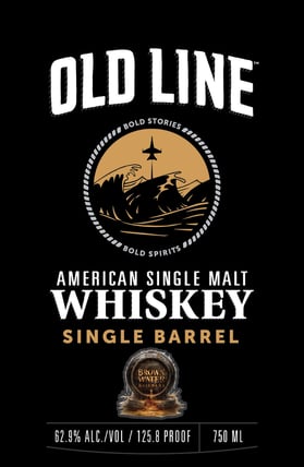 Old Line Spirits Single Barrel Brown Water Basement American Single Malt Whiskey 750ml Bottle