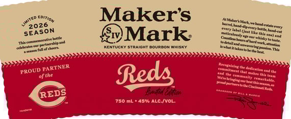 2026 Maker’s Mark 2026 Reds Limited Edition Kentucky Straight Bourbon Whiskey 750ml Bottle
