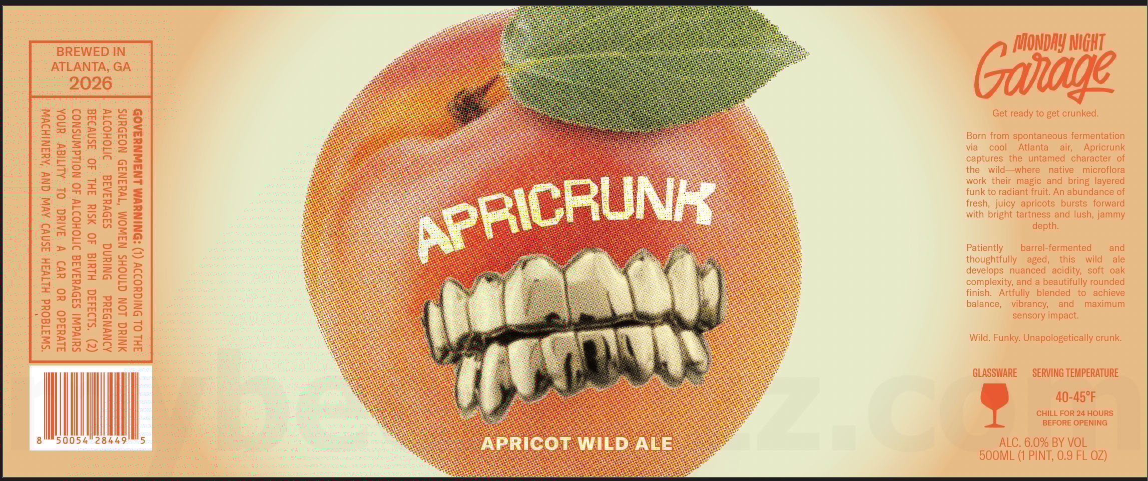 2026 Monday Night Apricrunk 500ml Bottles