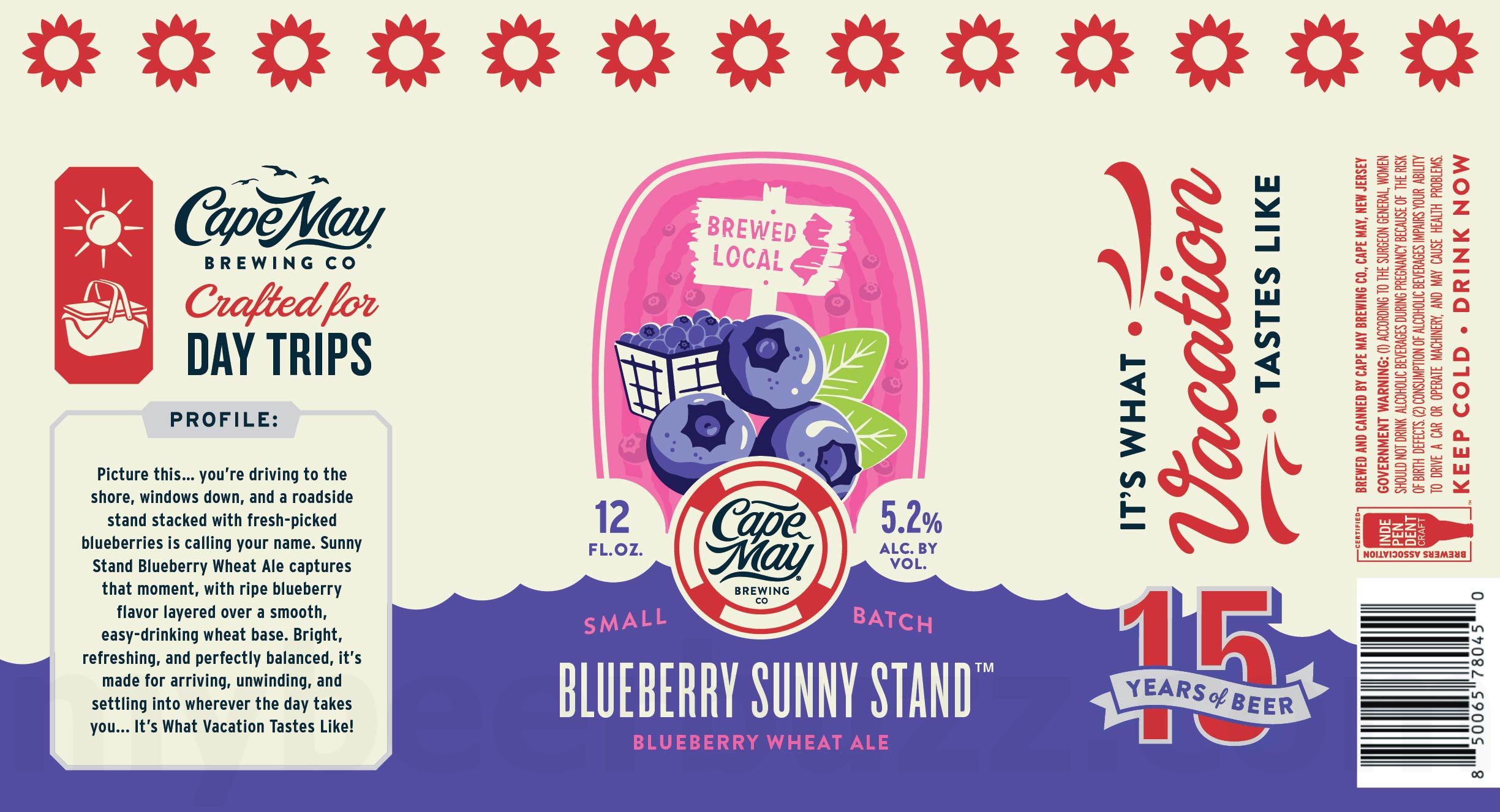 2026 Cape May Brewing Bluebery Sunny Stand 12-oz Cans
