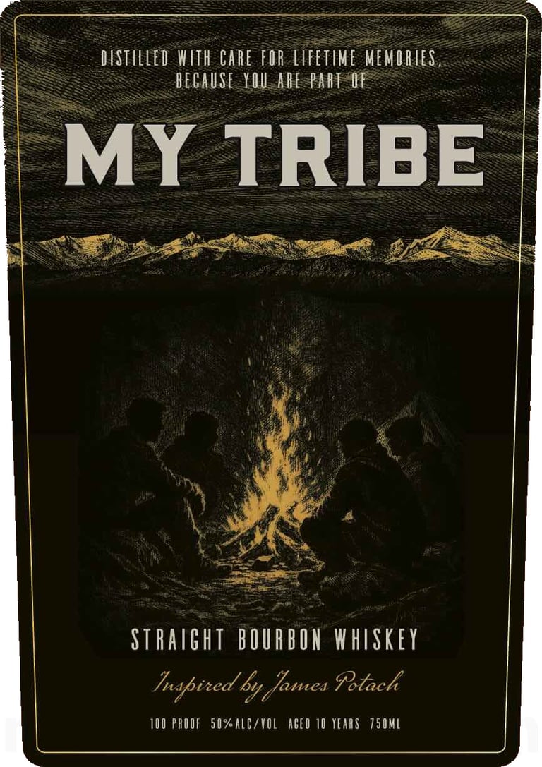 2026 Whiskey Thief Distilling My Tribe 10 Year Straight Bourbon Whiskey Inspired By James Potach 750ml Bottles