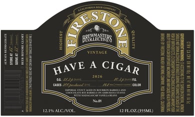 Firestone Walker Unveils “Have A Cigar” Imperial Stout for the 2026 Brewmaster’s Collective