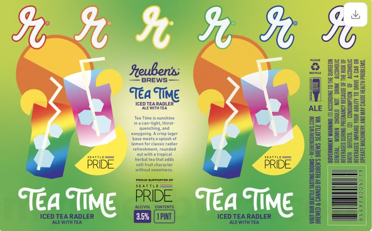 2026 Reuben's Brews tea Time 16-oz Cans