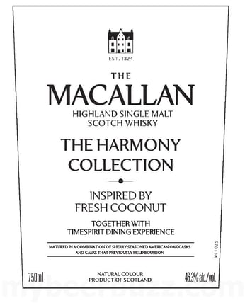 The Macallan The Harmony Collection Inspired By Fresh Coconut