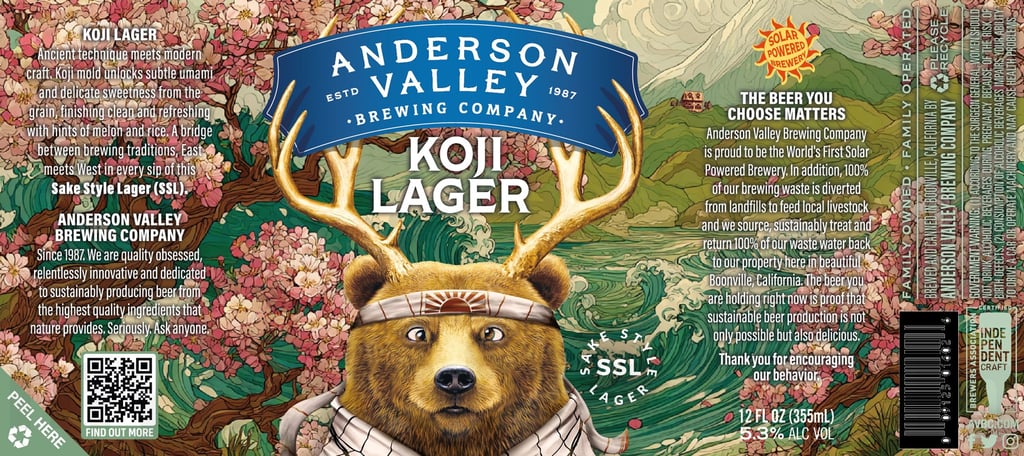 2026 Anderson Valley Koji Sake Style Lager 12-oz Cans