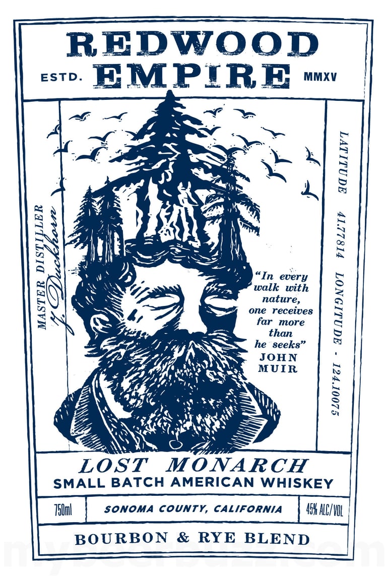 2026 Redwood Empire The Lost Monarch Small Batch Bourbon & Rye Blend 750ml Bottles