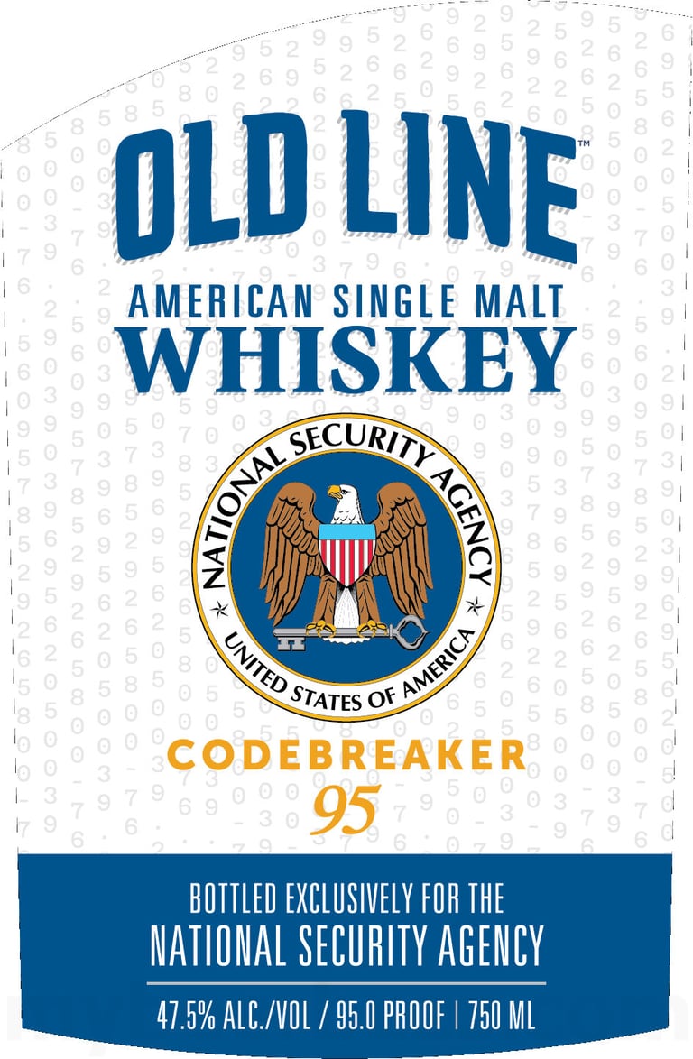 Old Line American Single Malt Whiskey Codebreaker 95 Bottled Exclusively For The National Security Agency 750ml Bottles