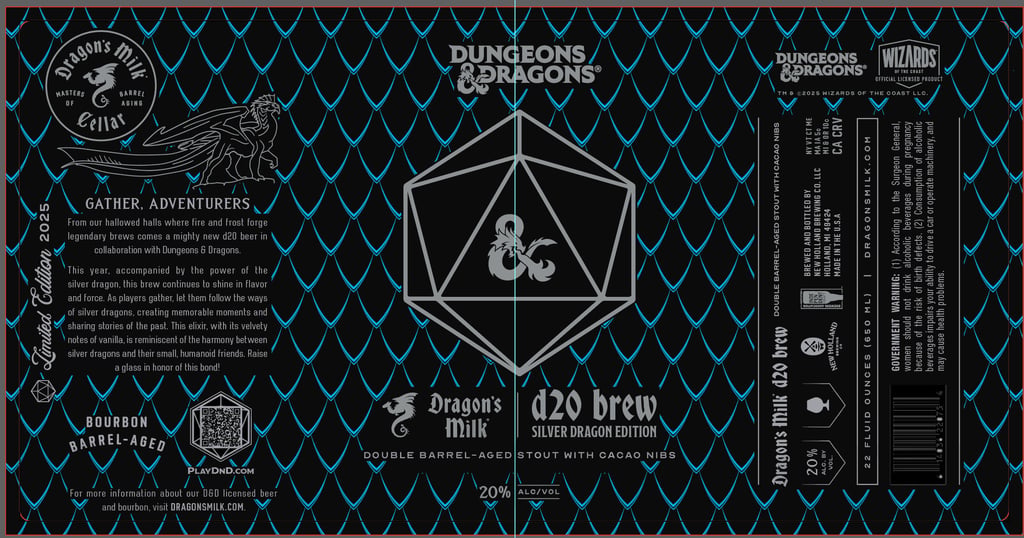 New Holland Dragon’s Milk Teams Up With Dungeons & Dragons For D20 Brew Silver Dragon Edition