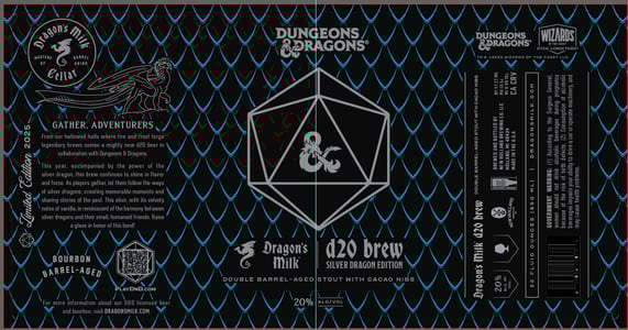 2025 New Holland Dragon's Milk D20 Silver Dragon Edition 22-oz Bottles