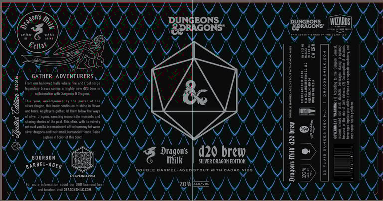 2025 New Holland Dragon's Milk D20 Silver Dragon Edition 22-oz Bottles