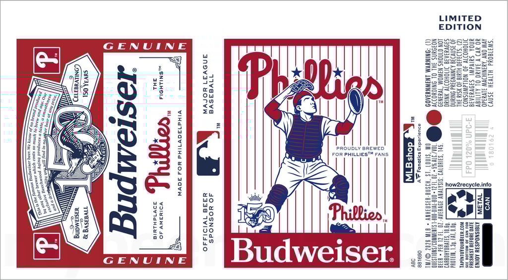 Budweiser Unveils Phillies Baseball Commemorative Cans