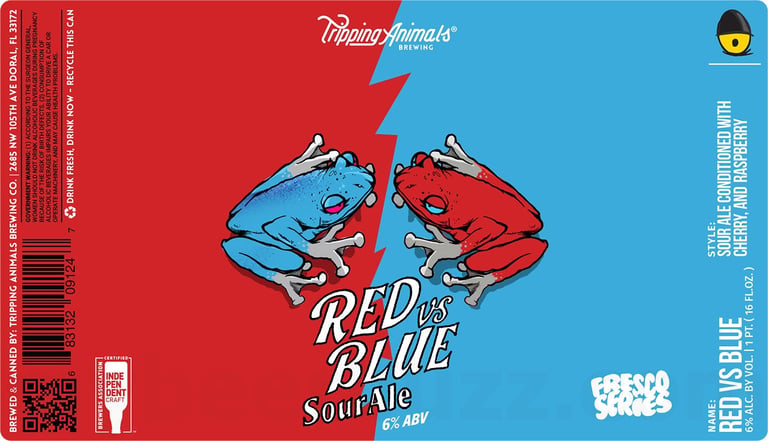 2026 Tripping Animals Red Vs Blue 16-oz Cans