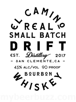 Drift Distillery El Camino Real Small Batch Bourbon Whiskey 750ml Bottles