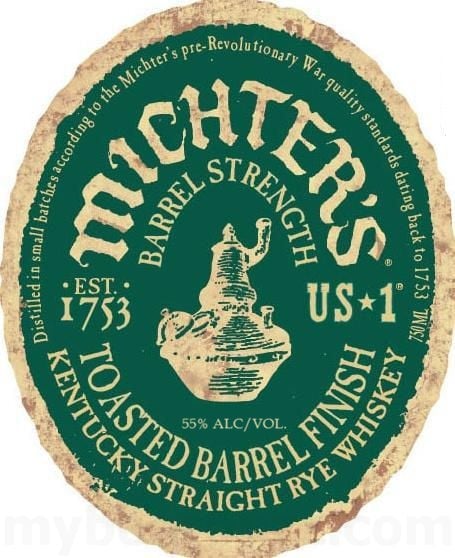 Michter’s Barrel Strength Toasted Barrel Finish Kentucky Straight Rye Whiskey 750ml Bottles