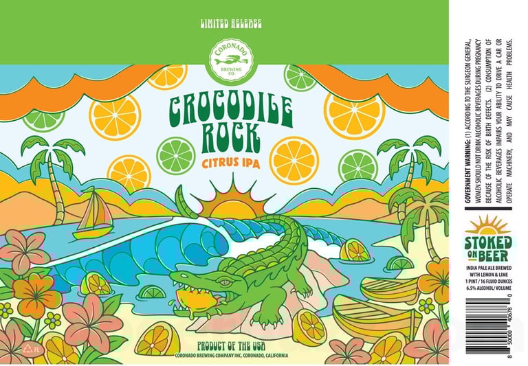 2026 Coronado brewing Crocodile Rock 16-oz Cans